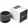 Fiber 3W Bluetooth® Lautsprecher mit kabelloser Ladefunktion, Durchgehend schwarz