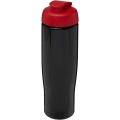 H2O Active® Tempo 700 ml Sportflasche mit Klappdeckel, Durchgehend schwarz / rot