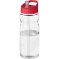 H2O Active® Base 650 ml Sportflasche mit Ausgussdeckel, Transparent / Rot