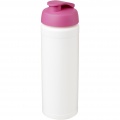 Baseline® Plus grip 750 ml Sportflasche mit Klappdeckel, Weiß / Rosa