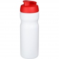 Baseline® Plus 650 ml Sportflasche mit Klappdeckel, Weiß / Rot