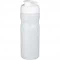 Baseline® Plus 650 ml Sportflasche mit Klappdeckel, Transparent / Weiß