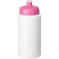 Baseline® Plus 500 ml Flasche mit Sportdeckel, Weiß / Rosa