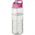 H2O Active® Treble 750 ml Sportflasche mit Ausgussdeckel, Transparent / Rosa