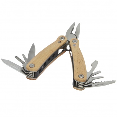 Logotrade Werbegeschenke das Foto: Anderson Mittelgroßes Multitool aus Holz mit 12 Funktionen