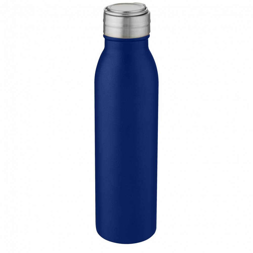 Logotrade Firmengeschenke das Foto: Harper 700 ml Sportflasche aus Edelstahl mit Metallschlaufe