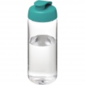 H2O Active® Octave Tritan™ 600-ml-Sportflasche mit Klappdeckel, Transparent klar / Aquablau