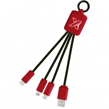 Logotrade Geschäftsgeschenke das Foto: SCX.design C15 Quatro Ladekabel mit Leuchtlogo