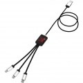 SCX.design C17 Easy to Use Ladekabel mit Leuchtlogo, Rot / Tiefschwarz