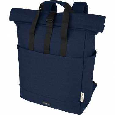 : Joey 15" GRS Rolltop Laptoprucksack aus recyceltem Canvas 15 L