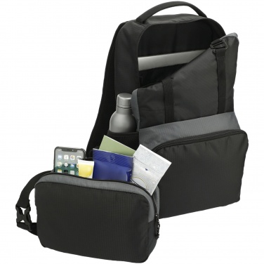 Logotrade Werbeartikel das Foto: Trailhead 15" GRS recycelter zweifarbiger Laptop-Rucksack 14 L