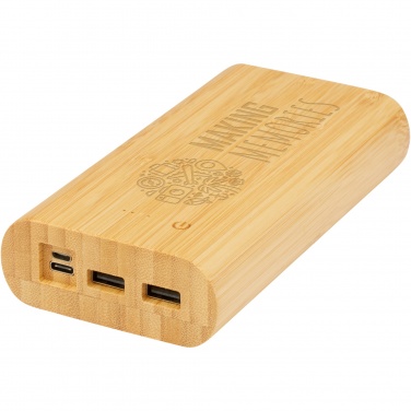 Logotrade Firmengeschenke das Foto: Tulda 20.000 mAh Powerbank aus Bambus