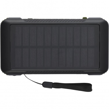 Logotrade Logogeschenke das Foto: Soldy 10.000 mAh Solardynamo-Powerbank aus recyceltem GRS Kunststoff 