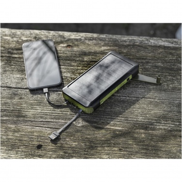 Logotrade werbemittel das Foto: Soldy 10.000 mAh Solardynamo-Powerbank aus recyceltem GRS Kunststoff 