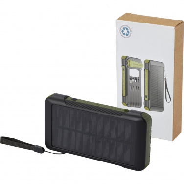 Logotrade Logogeschenke das Foto: Soldy 10.000 mAh Solardynamo-Powerbank aus recyceltem GRS Kunststoff 