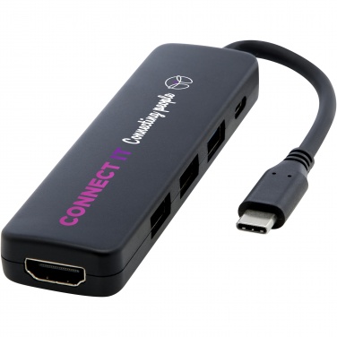 : Loop Multimedia-Adapter aus recyceltem RCS Kunststoff USB 2.0-3.0 mit HDMI-Anschluss