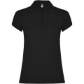 Star Poloshirt für Damen, Durchgehend schwarz