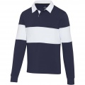 Clyde Rugby Polo Sweatshirt Unisex , Marineblau / Weiß