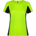 Shanghai Sport T-Shirt für Damen, Fluorgrün / Tiefschwarz