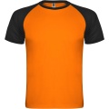 Indianapolis Sport T-Shirt für Kinder, Fluororange / Tiefschwarz