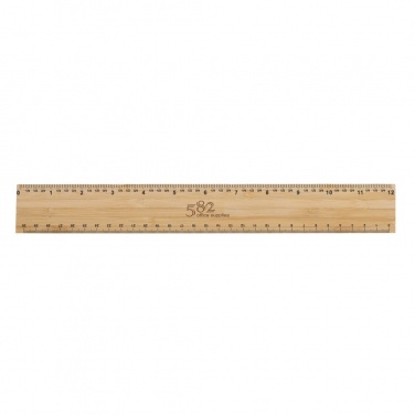 Logotrade Logogeschenke das Foto: Timberson extra dickes 30cm doppelseitiges Bambuslineal