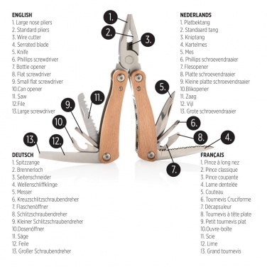 Logotrade Firmengeschenke das Foto: Holz Multitool