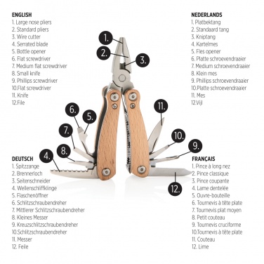 Logotrade Werbeartikel das Foto: Holz Mini-Multitool