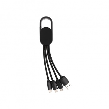 Logotrade Geschäftsgeschenke das Foto: 4-in-1 Kabel mit Karabiner-Clip