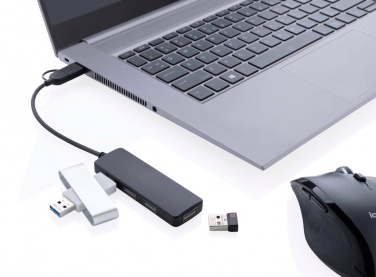 Logotrade Werbegeschenke das Foto: RCS recycelter USB-Hub mit Dual-Input