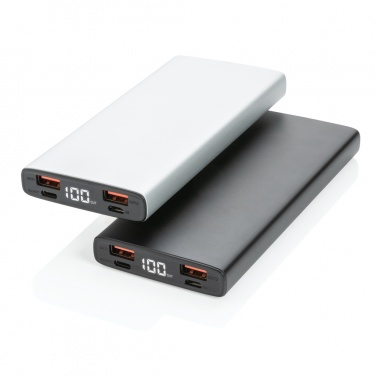 Logotrade Firmengeschenke das Foto: 18W PD Powerbank mit 10.000 mAh aus Aluminium