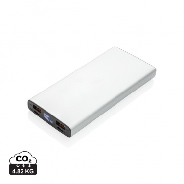 Logotrade Geschäftsgeschenke das Foto: 18W PD Powerbank mit 10.000 mAh aus Aluminium