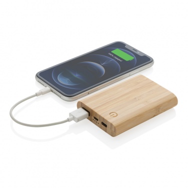 : 5.000mAh Bambus-Powerbank