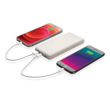 Logotrade Werbegeschenke das Foto: 10.000 mAh Weizenstroh Powerbank