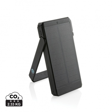 Logotrade werbemittel das Foto: Skywave 10000mAh Solarpowerbank aus RCS recycelt. Kunststoff