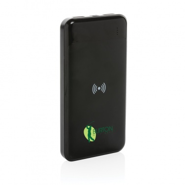 Logotrade Geschäftsgeschenke das Foto: Wireless Powerbank aus RCS Standard recyceltem Kunststoff