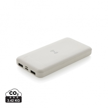 Logotrade werbemittel das Foto: Wireless Powerbank aus RCS Standard recyceltem Kunststoff