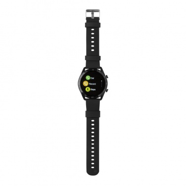 Logotrade werbemittel das Foto: Runde Fit Watch aus RCS recyceltem TPU