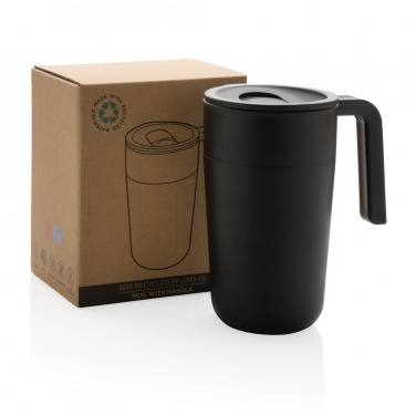 Logotrade Logogeschenke das Foto: GRS recycelte PP und Stainless Steel Tasse mit Griff