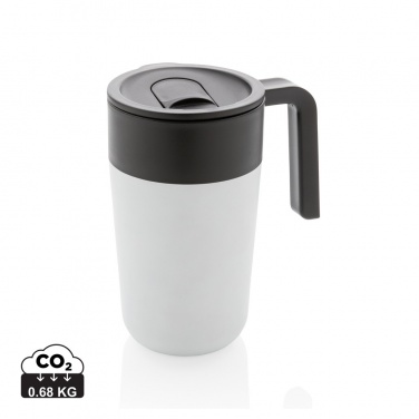 Logotrade Firmengeschenke das Foto: GRS recycelte PP und Stainless Steel Tasse mit Griff