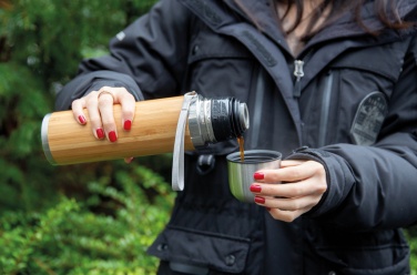 : Auslaufsichere Bambus-Vakuumflasche