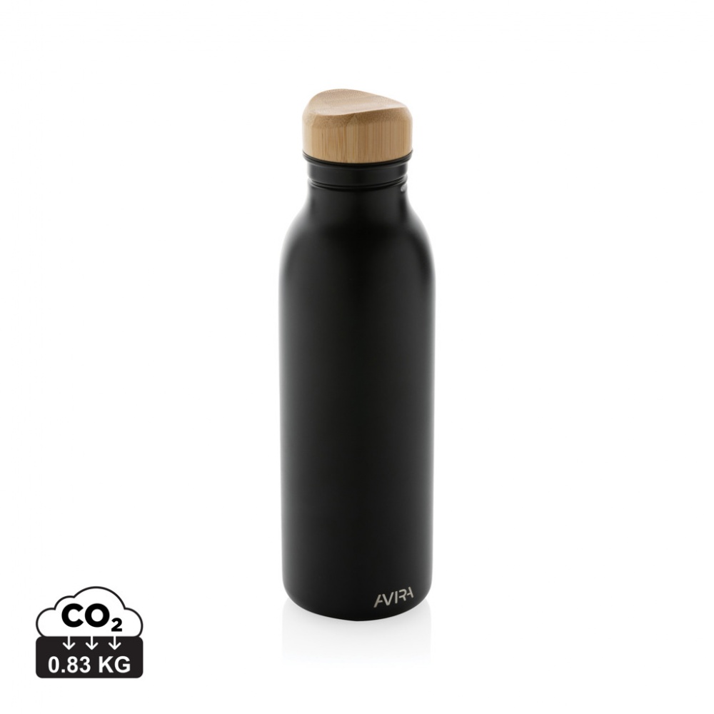 Logotrade Werbeartikel das Foto: Avira Alcor 600ml Wasserflasche aus RCS rec. Stainless-Steel