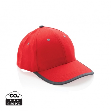 Logotrade Logogeschenke das Foto: Impact AWARE™ 280gr Brushed rCotton 6 Panel Kontrast-Cap