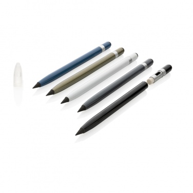 : Tintenloser Stift aus Aluminium mit Radiergummi