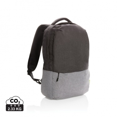 Logotrade Geschäftsgeschenke das Foto: Duo Color RPET 15.6" RFID Laptop-Rucksack, PVC-frei