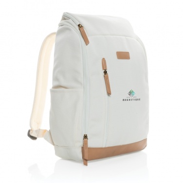 Logotrade Geschäftsgeschenke das Foto: Impact AWARE™ 16 oz. r recyceltem canvas 15" Laptop-Rucksack