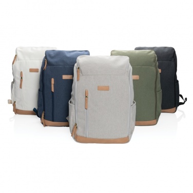 Logotrade Geschäftsgeschenke das Foto: Impact AWARE™ 16 oz. r recyceltem canvas 15" Laptop-Rucksack