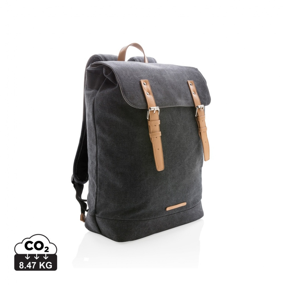 Logotrade Logogeschenke das Foto: Canvas Laptop-Rucksack, PVC-frei