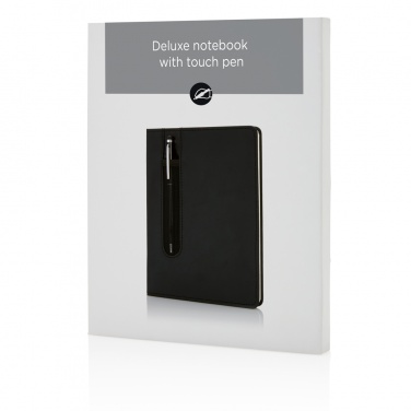 Logotrade Logogeschenke das Foto: Basic Hardcover PU A5 Notizbuch mit Stylus-Stift