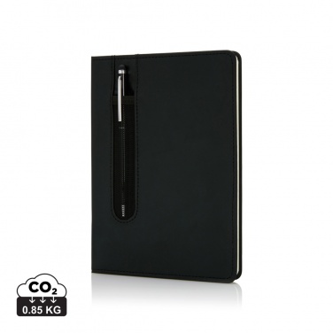 Logotrade Werbeartikel das Foto: Basic Hardcover PU A5 Notizbuch mit Stylus-Stift