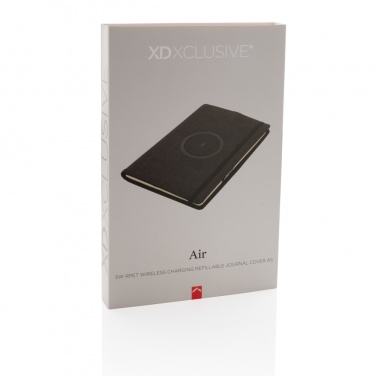 Logotrade Logogeschenke das Foto: Air 5W Wireless Charging nachfüllbares Journal-Cover A5